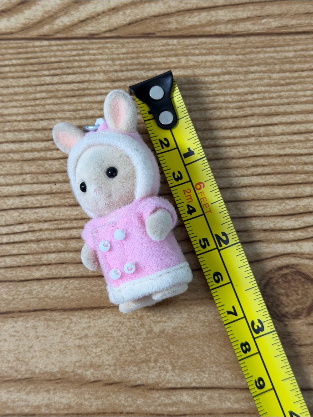 Calico Critters Rabbit Baby Figural Key Chain Fair - Missing Chain - Picture 5 of 5